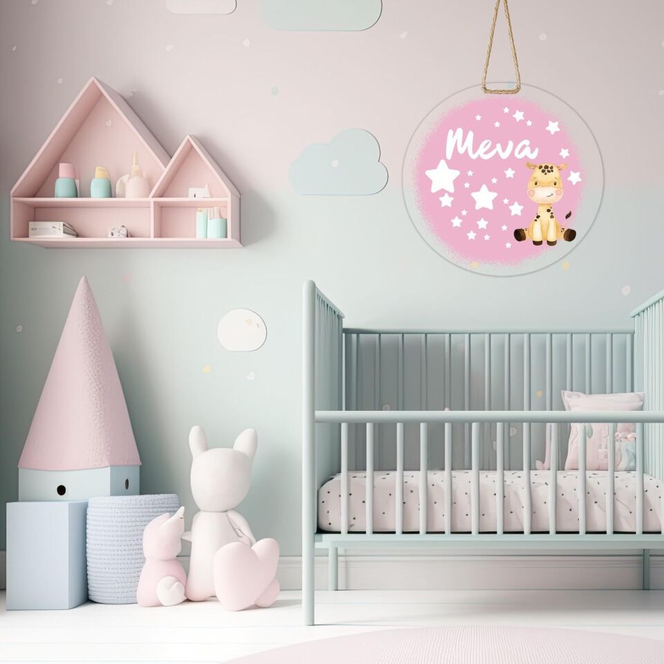 İSME ÖZEL BEBEK ODASI KAPI DUVAR SÜSÜ HASTANE GİRİŞİ KARŞILAMASI YENİ DOĞAN HEDİYELİK(Kopya)