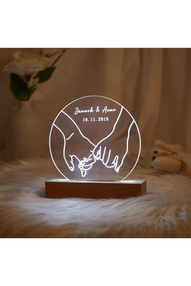 İsme Özel Dekoratif 3D Gece Lambası