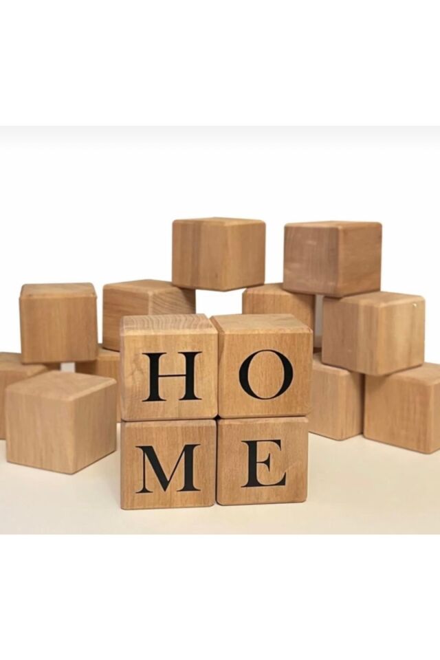 Home Yazılı Ahşap Dekor Seti