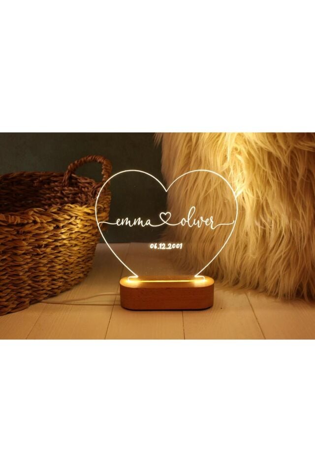 İsme Özel 3 Boyutlu LED Lamba – Model 2