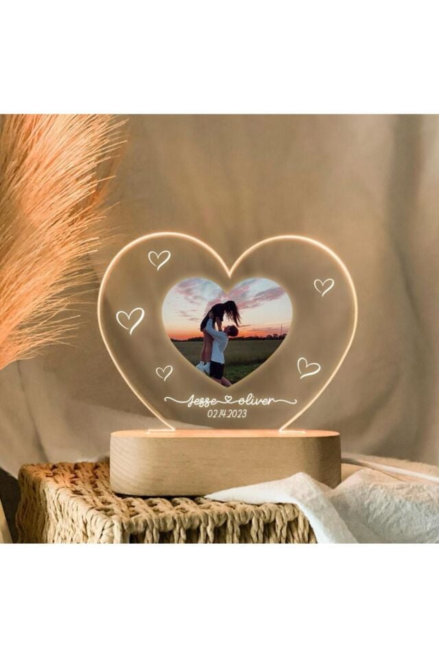 İSME ÖZEL RESİMLİ 3 D  GECE LAMBASI SEVGİLİYE HEDİYE LEDLİ DEKORATİF OBJE