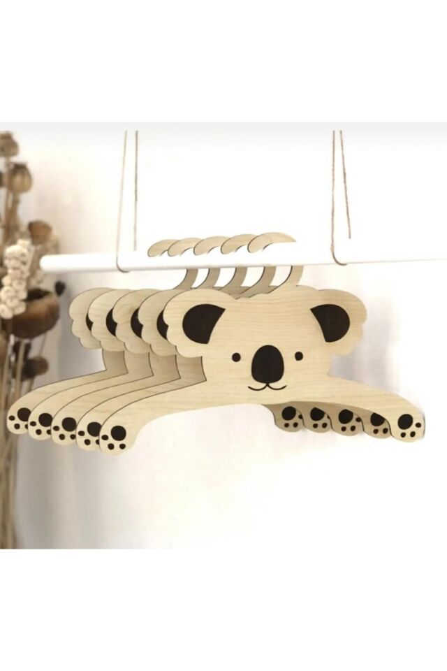 Ahşap Bebek Kıyafet Askısı – 3’lü Set